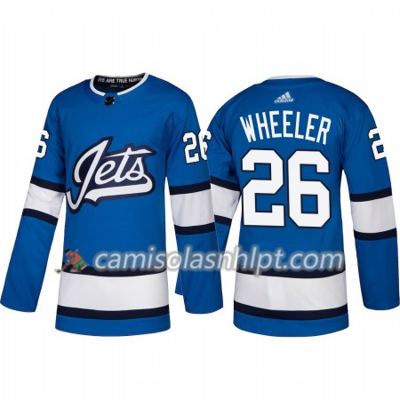 Camisola Winnipeg Jets Blake Wheeler 26 Adidas 2018-2019 Alternate Authentic - Homem